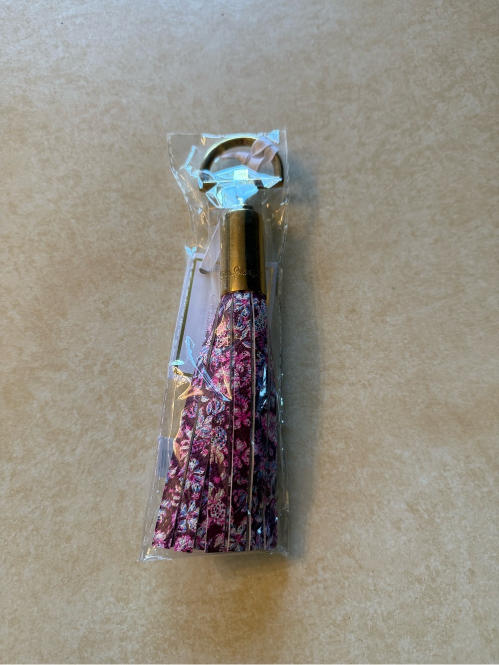 Lilly Pulitzer Purple Floral Tassel Bottle Opener